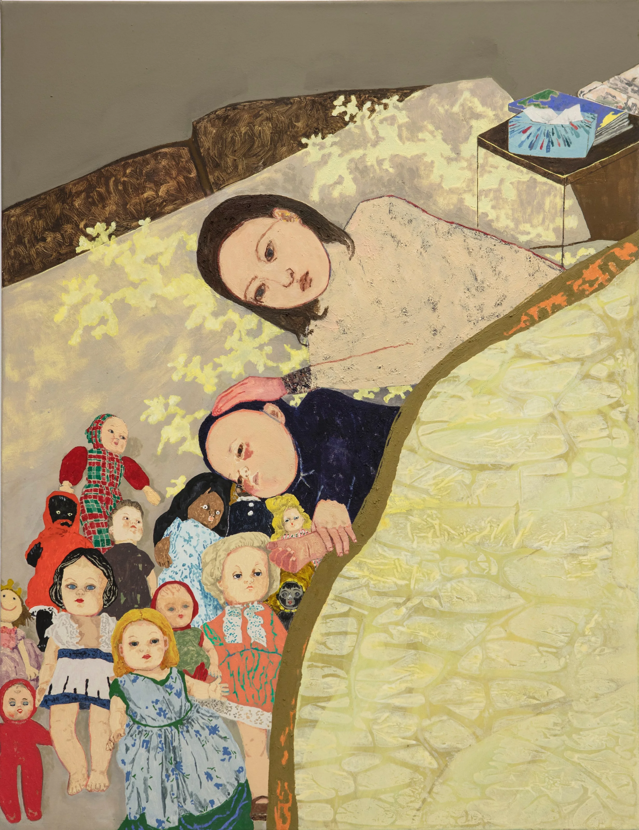Heartmade Shelter, 2020, Oil and acrylic on canvas, 130 x 100 cm