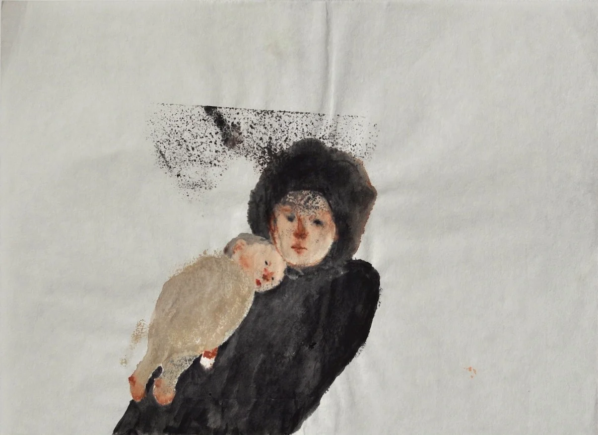 Untitled, 2019, Ink and watercolour on Japanese rice paper, 24 x 33 cm