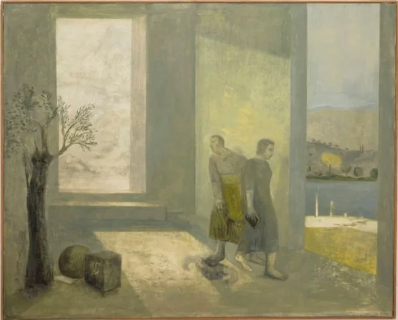 De camino a tu casa / Estancia en casa de Odiseo, 1990 - 1995, Oil on linen, 158 x 195 cm