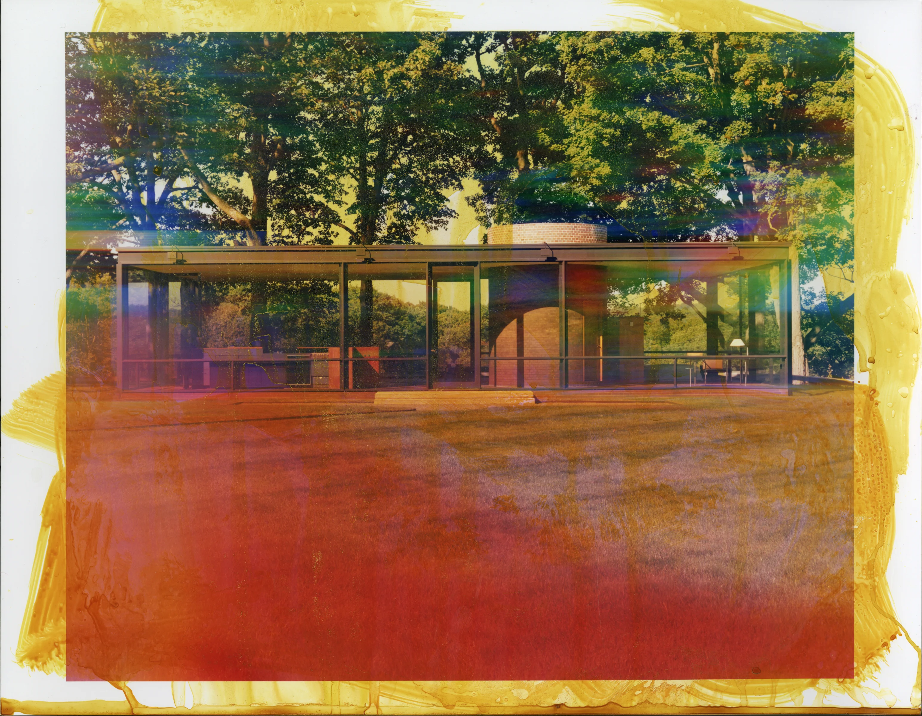 GH002, 2009 Acrylic on chromogenic print. 27,9 x 35,6 cm