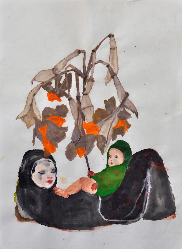Untitled, 2020, Ink and watercolour on Japanese rice paper, 33 x 24 cm