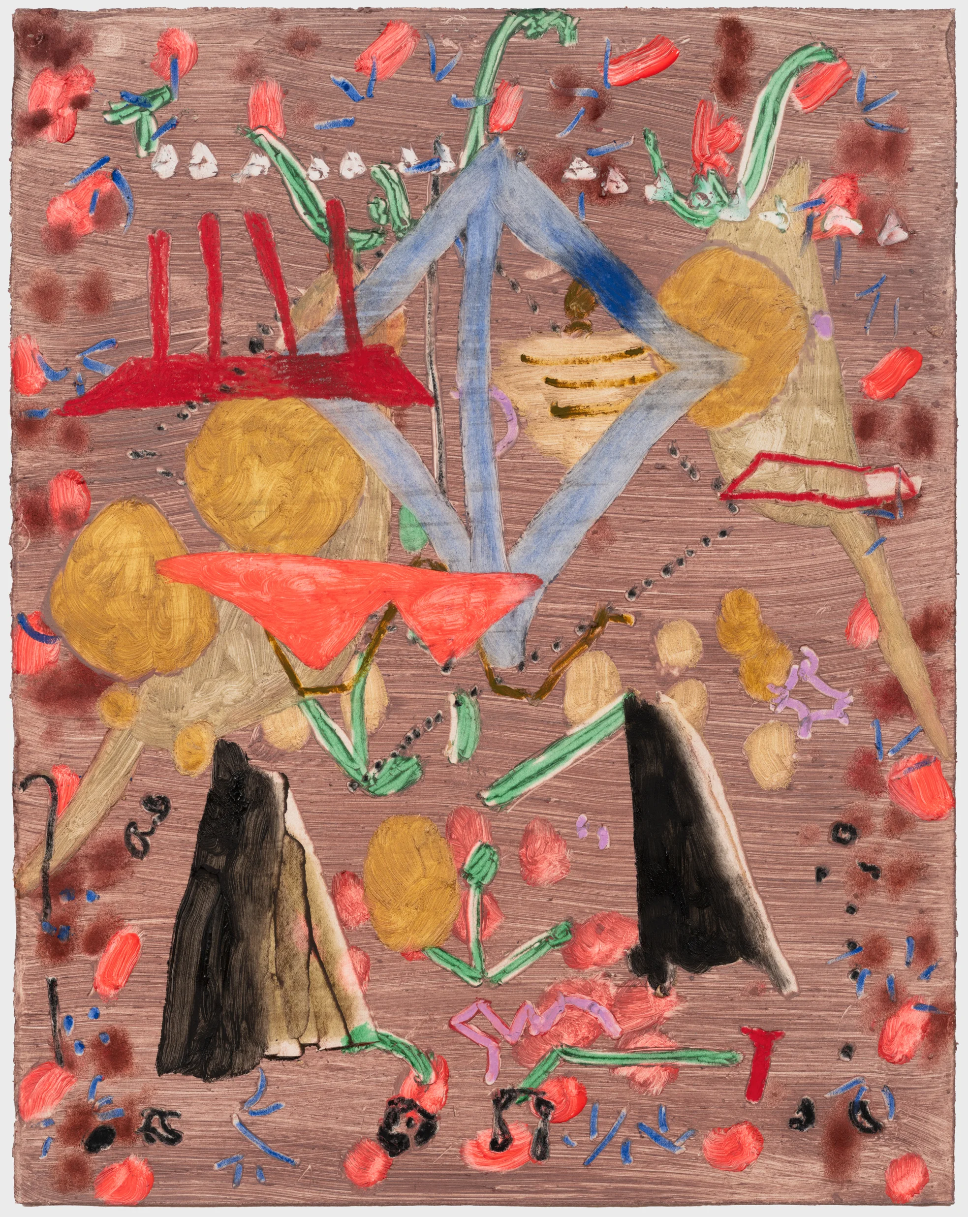 Harriot, 2024, Oil on paper, 19 x 15 inches, 48.3 x 38.1 cms