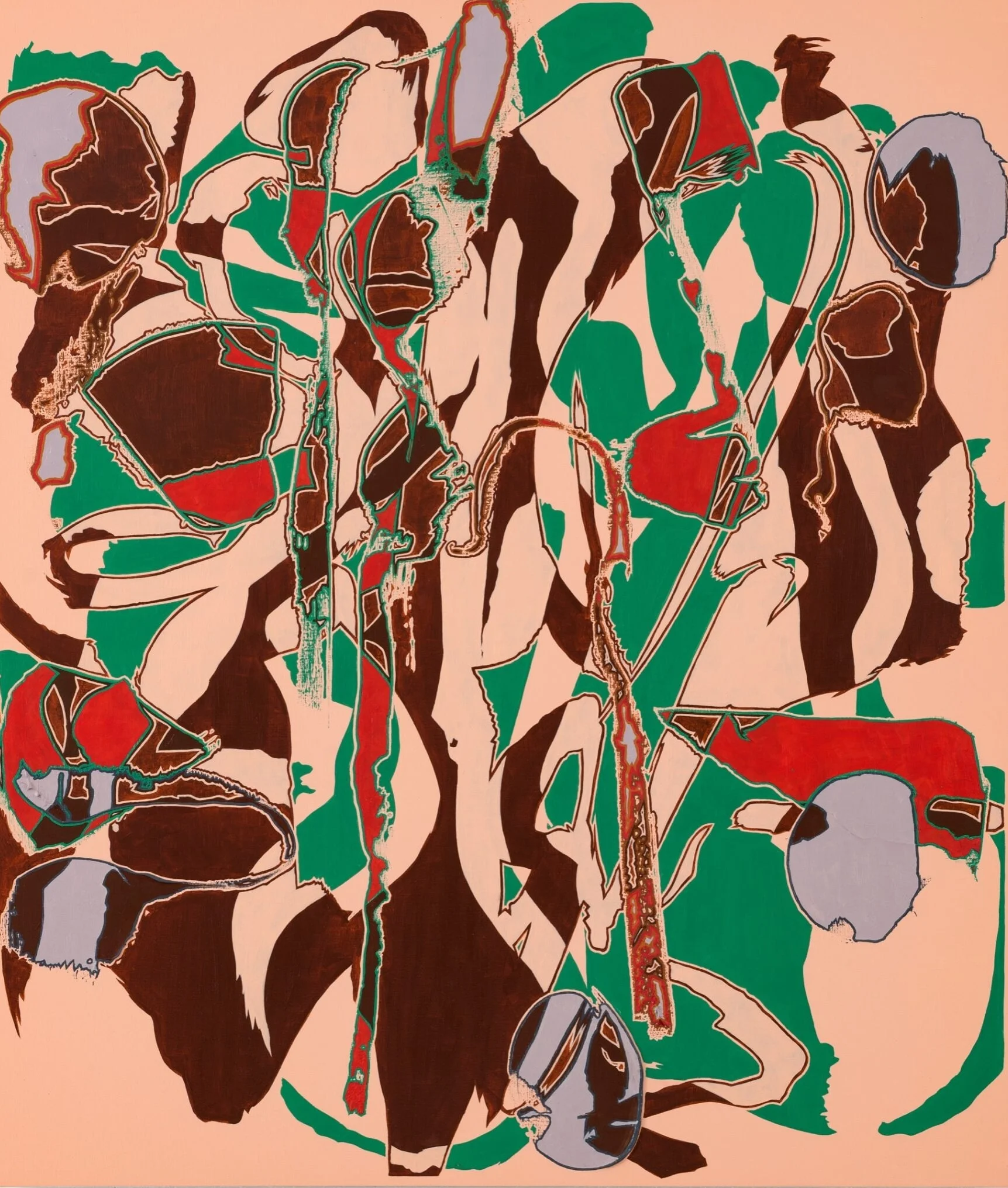 Curved Shape, 2025, Oil on muslin, 71.12 x 60.96 cm, 28 x 24 inches