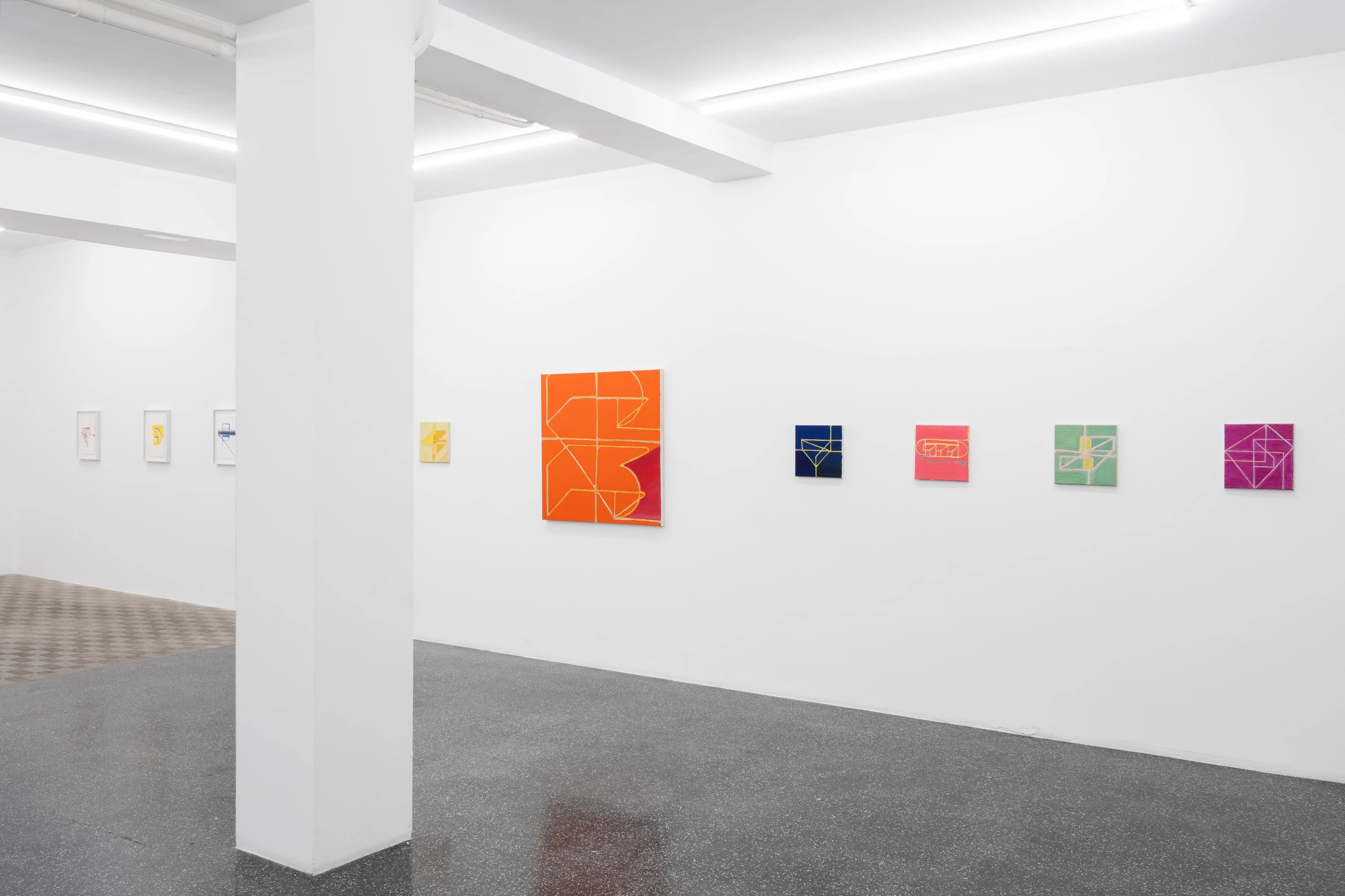 Installation View, Painting and Drawing, Galería Marta Cervera © Paula Caballero