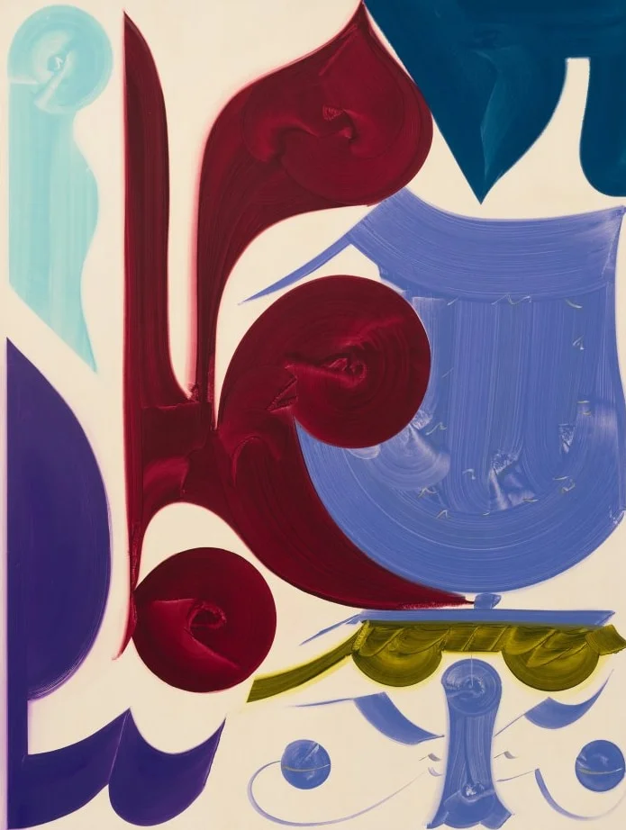 Violet Volute, 2025, Oil on canvas, 203.2 x 152.4 cm, 80 x 60 inches